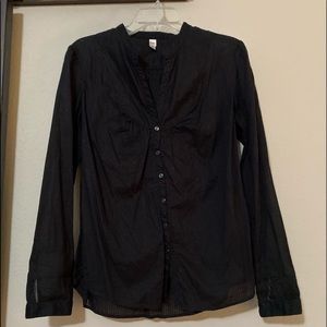 Black basic button down
